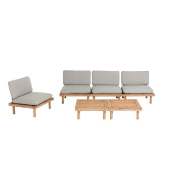 Set sivého záhradného nábytku s konštrukciou z akáciového dreva Kave Home Viridis - Image 7
