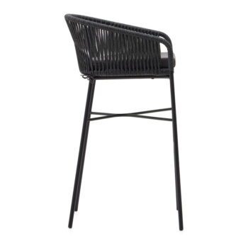 Čierne oceľové barové stoličky v súprave 4 ks (výška sedadla 80 cm) Yanet – Kave Home - Image 5