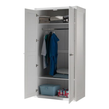 Biela detská šatníková skriňa Vipack Lewis, 200 × 59 × 100 cm – Obrázok 2