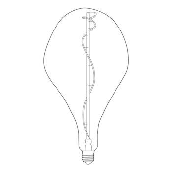 Teplá LED filamentová stmievateľná žiarovka E27, 5 W Voronoi III – tala - Image 8