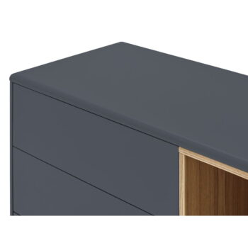 Tmavosivá nízka komoda 180x76 cm Corvo - Teulat – Obrázok 7