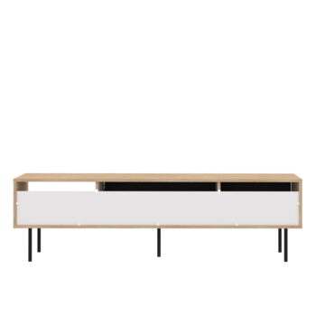 TV stolík v dekore duba v čierno-prírodnej farbe 165x40 cm Ampère – TemaHome - Image 9