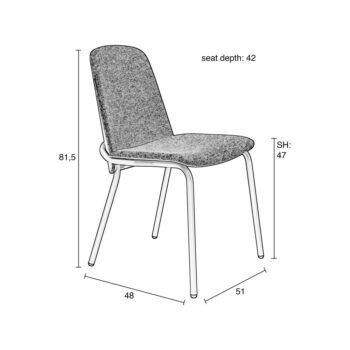 Béžové jedálenské stoličky v súprave 2 ks Clip - Zuiver – Obrázok 7