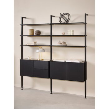 Čierna knižnica v dekore duba 98x210 cm Edge by Hammel – Hammel Furniture - Image 2