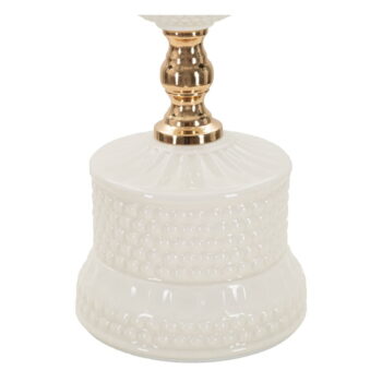 Biela stolová lampa s textilným tienidlom (výška 59 cm) Napoli – Mauro Ferretti - Image 4