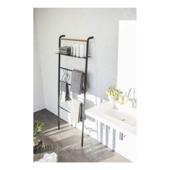 Čierny vešiak s poličkou YAMAZAKI Tower Ladder - Image 2