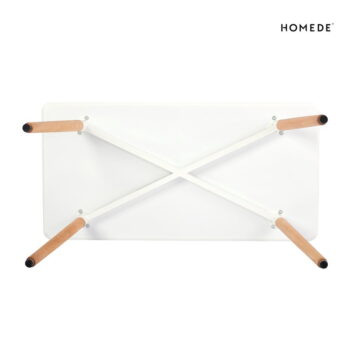 Jedálenský stôl s bielou doskou 80x120 cm Elle – Homede - Image 2