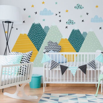 Nástenná samolepka Ambiance Giant Kid Sticker Scandinavian Mountains Ziska – Obrázok 3