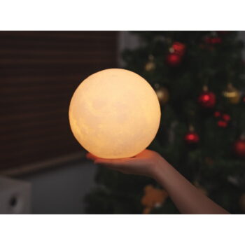 Tmavohnedá LED stolová lampa z orechového dreva (výška  19,5 cm) Smart LunaSpin – Gingko – Obrázok 7