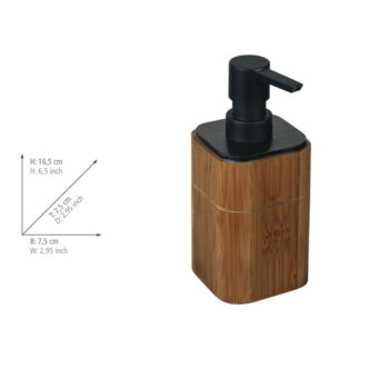 Hnedý bambusový dávkovač mydla 200 ml Serro – Wenko – Obrázok 4