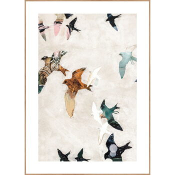 Obraz 30x40 cm Abstract Birds – Malerifabrikken