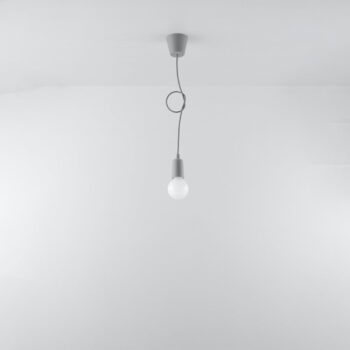 Sivé závesné svietidlo ø 5 cm Rene – Nice Lamps - Image 4