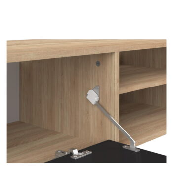 TV stolík v dekore duba v čierno-prírodnej farbe 165x40 cm Ampère – TemaHome - Image 2