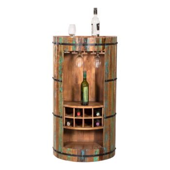 Vinotéka z recyklovaného dreva v prírodnej farbe na 8 fliaš, 60x115 cm Kaveri – Interia Home & Living - Image 4