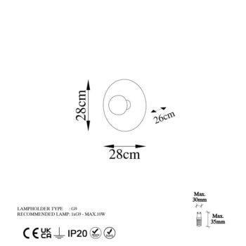 Nástenné svietidlo v bronzovej farbe ø 28 cm Kurt – Opviq lights - Image 8