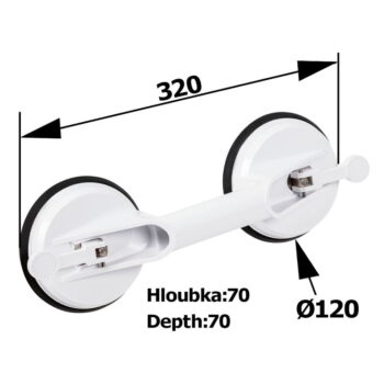 Nástenné plastové madlo do kúpeľne 32 cm Handicap – Sapho – Obrázok 4