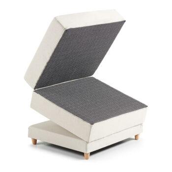 Sivý rozkladací puf Kave Home Kos, 70 × 180 cm - Image 6