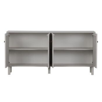 Svetlosivá nízka komoda z borovicového dreva 160x78 cm Madu – WOOOD – Obrázok 3