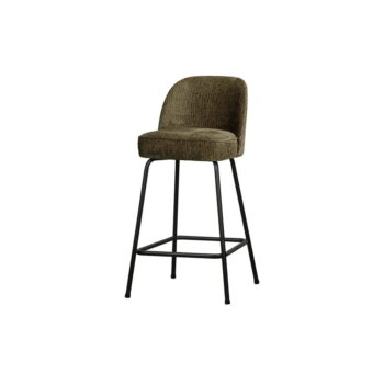 Kaki zamatová barová stolička 89 cm Vogue – BePureHome - Image 2