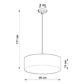Sivé závesné svietidlo ø 35 cm Atis – Nice Lamps - Image 7