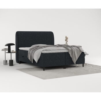 Čierna boxspring posteľ s úložným priestorom 160x200 cm Melba – Maison de Rêve - Image 9