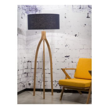 Stojacia lampa s modrým tienidlom a konštrukciou z bambusu Good&Mojo Annapurna - Image 5