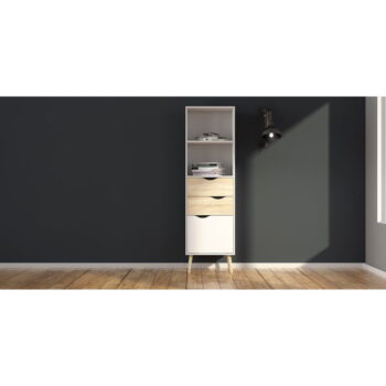 Biela knižnica Tvilum Oslo, 50 x 171 cm – Obrázok 8