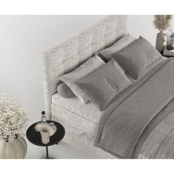 Svetlosivá boxspring posteľ s úložným priestorom 180x200 cm Urbaneo – Maison de Rêve - Image 11