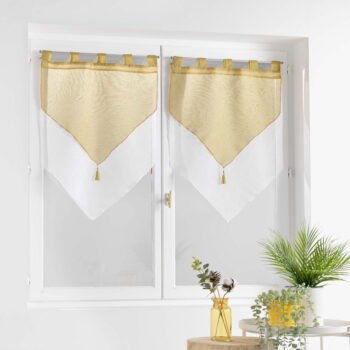 Žlto-biele záclony v súprave 2 ks 60x90 cm Duetto – douceur d'intérieur - Image 3