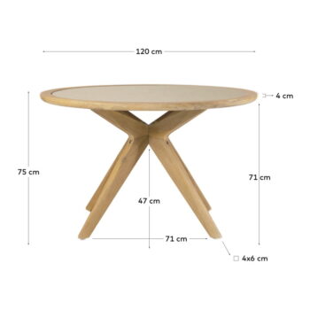 Okrúhly jedálenský stôl ø 120 cm Julieta – Kave Home - Image 5