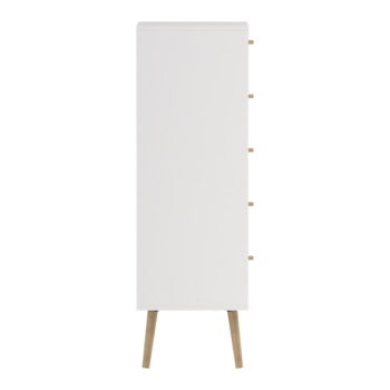 Biela vysoká komoda 50x120 cm Bodo – Tvilum - Image 9