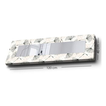 Nástenné zrkadlo s dreveným rámom 40x120 cm – Wallity – Obrázok 4