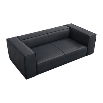 Tmavomodrá kožená pohovka 212 cm Madame – Windsor & Co Sofas - Image 3