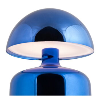 Tmavomodrá LED stolová lampa s kovovým tienidlom (výška 14 cm) Impetu – Leitmotiv – Obrázok 4