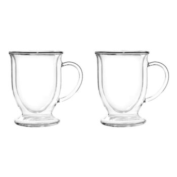 Sada 2 pohárov na Latte z dvojitého skla Vialli Design, 250 ml - Image 3
