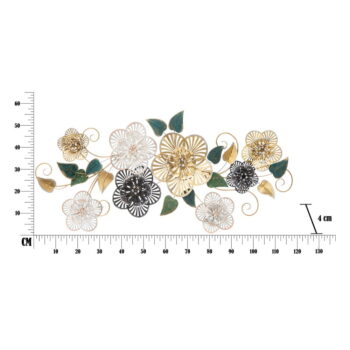 Kovová závesná dekorácia so vzorom kvetín Mauro Ferretti Campur -B-, 118 x 58 cm – Obrázok 3