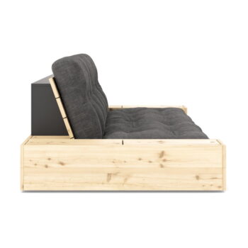 Čierno-antracitová menčestrová rozkladacia pohovka 244 cm Base – Karup Design - Image 3