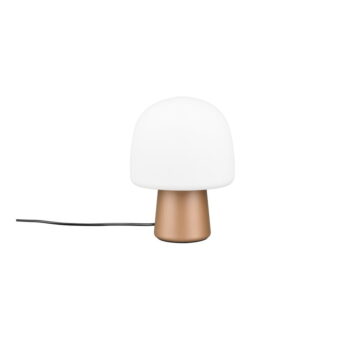 Stolová lampa v bielo-bronzovej farbe so skleneným tienidlom (výška 27 cm) Steen – Trio - Image 3