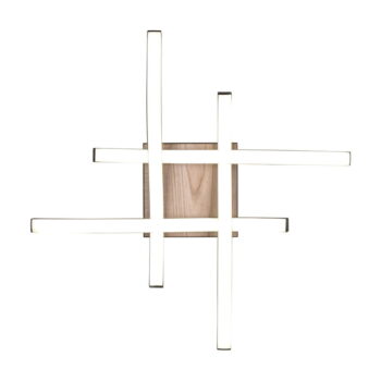 Čierno-hnedé LED stropné svietidlo 46x46 cm Route – Trio – Obrázok 4