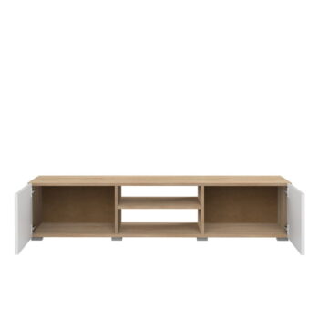Biely TV stolík v dekore duba 140x31 cm Podium - TemaHome – Obrázok 6