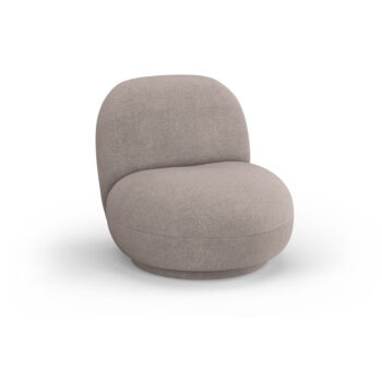 Béžové kreslo z textílie buklé Chuck – Micadoni Home - Image 2