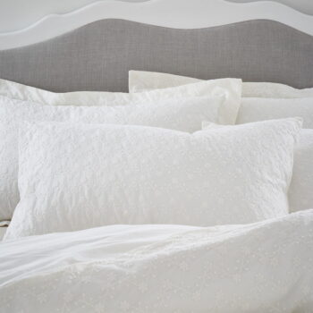 Biele bavlnené obliečky na dvojlôžko 200x200 cm French Knot Jacquard – Bianca - Image 4