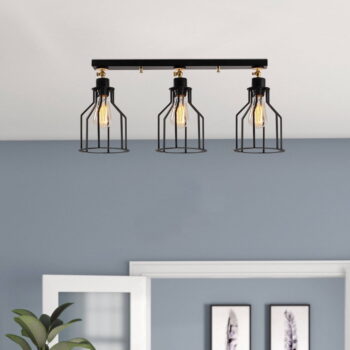 Stropné svietidlo v čiernej a zlatej farbe s kovovým tienidlom ø 17 cm Alacati – Opviq lights - Image 2