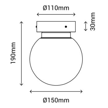 Stropné svietidlo SULION Sena, ø 14 cm - Image 4