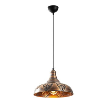 Kovové závesné svietidlo v medenej farbe Opviq lights Philip - Image 3
