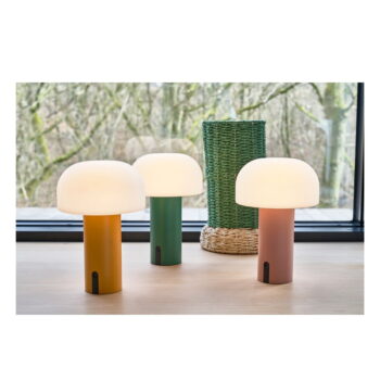 Biela/zelená LED stolová lampa (výška  22,5 cm) Styles – Villa Collection - Image 5