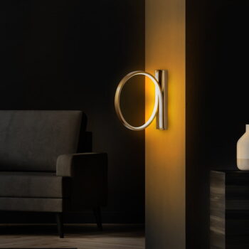 LED nástenné svietidlo v zlatej farbe ø 30 cm Halka – Opviq lights - Image 3