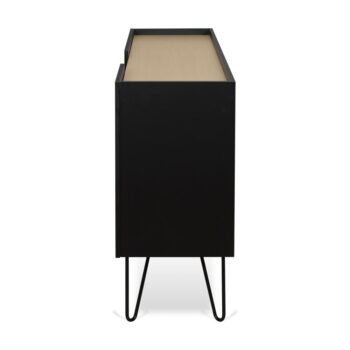 Čierna komoda s 3 policami a 3 dvierkami TemaHome Nina, 180 x 83 cm - Image 7