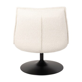 Biele kreslo z textílie bouclé Jax – White Label – Obrázok 8