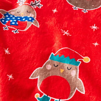 Červená deka s vianočným motívom z mikroplyšu 130x170 cm Party Robins – Catherine Lansfield - Image 3